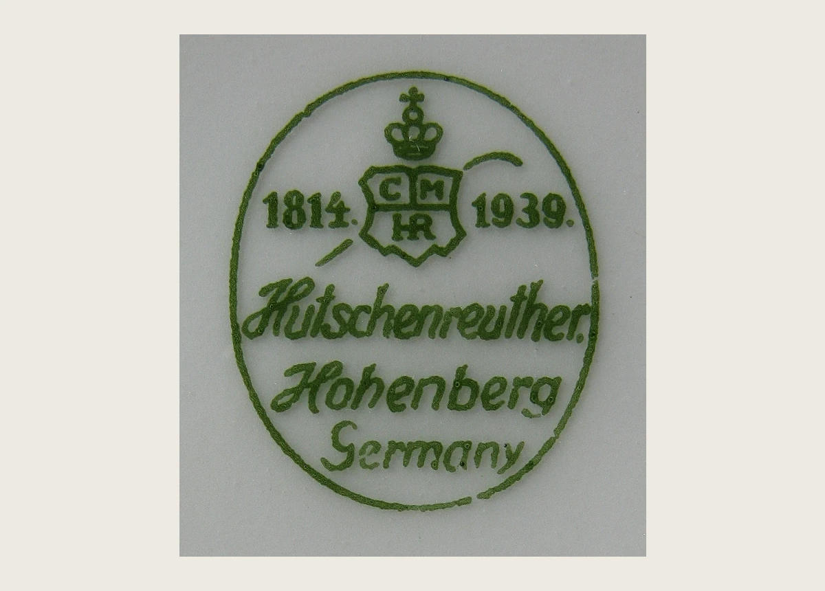 Клеймо Hutschenreuther: Hohenberg 1814-1939
