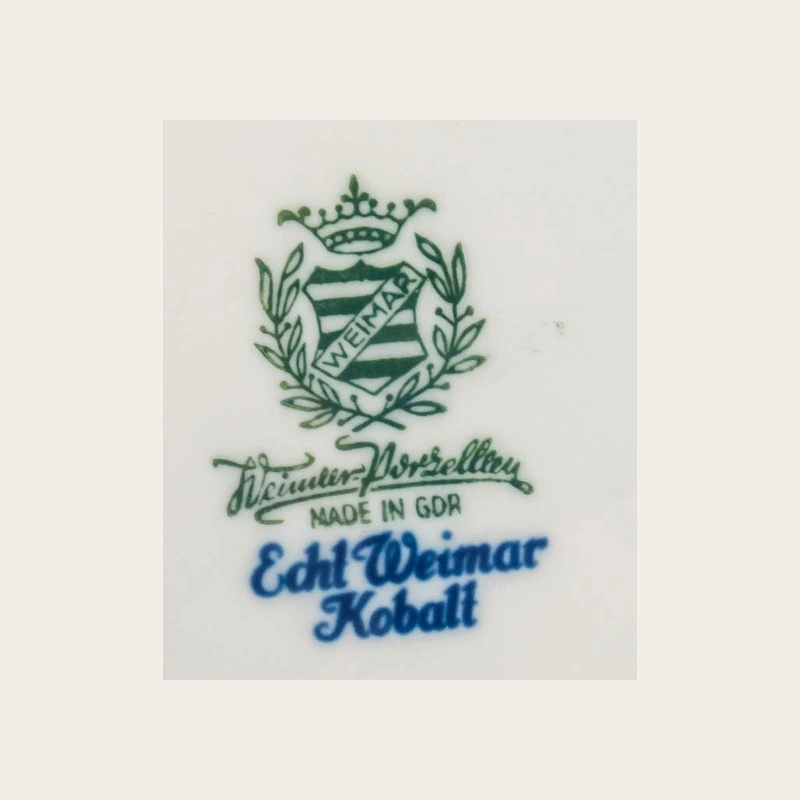 Клеймо Weimar Porzellan: Echt Weimar Kobalt