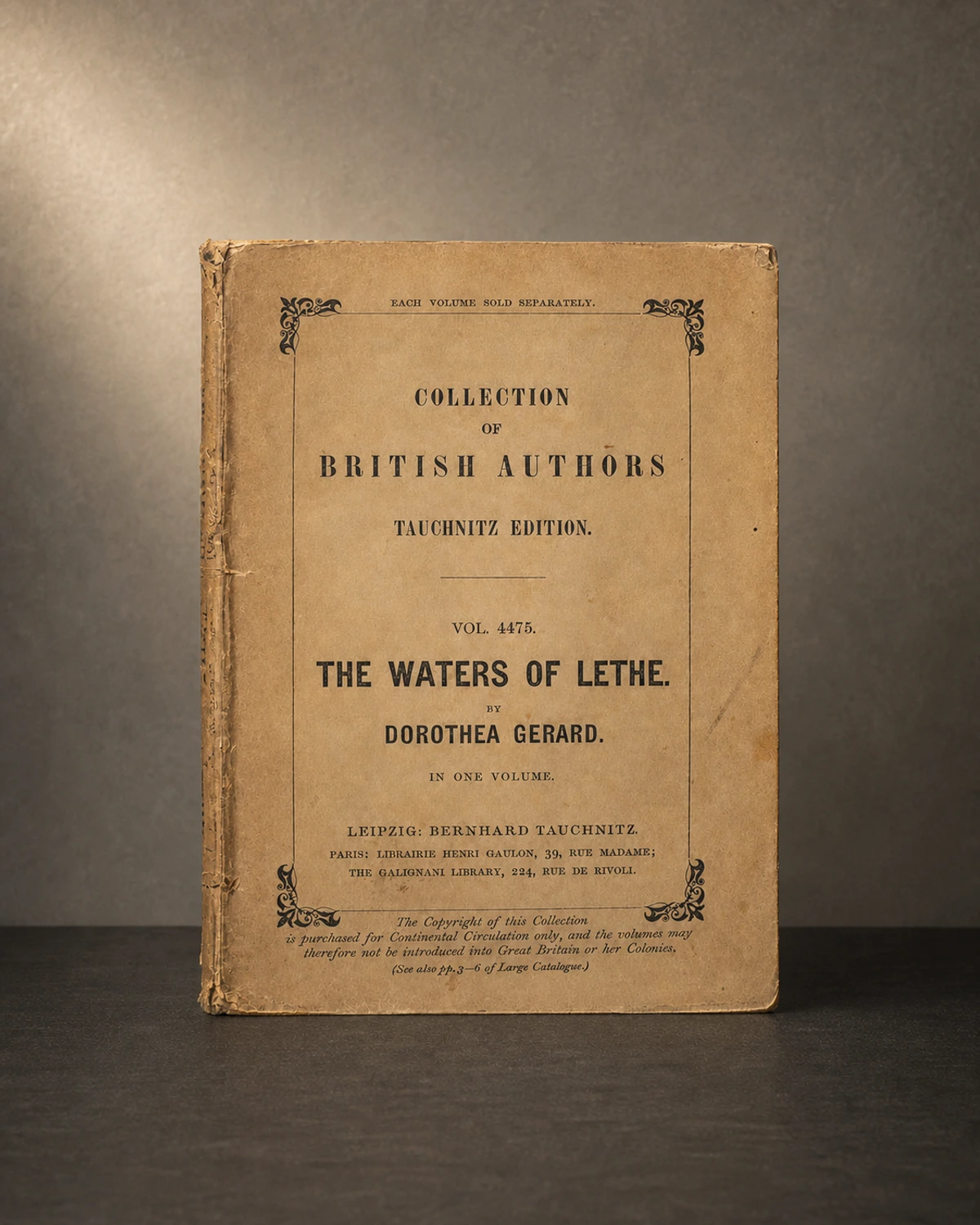 The Waters of Lethe 1914 Tauchnitz Edition — Россия